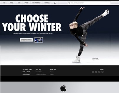Nike Choose Your Winter Mobile, Tablet, Desktop Design