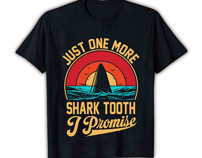 SHARK TOOTH T- shirt Design.