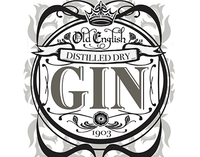 Old English Gin Label