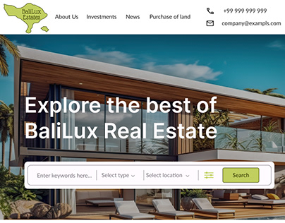 BaliLux Real Estate website