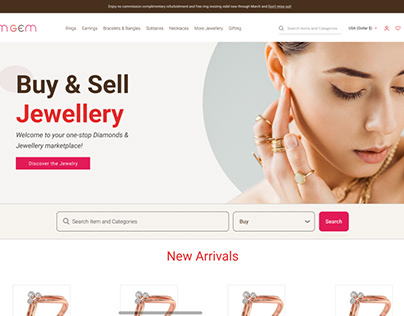 Jewellery Home Page Design