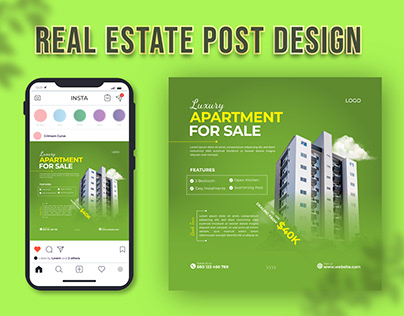 Modern Real estate social media sale post ad design