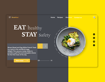 Food website " Breakfast" concept