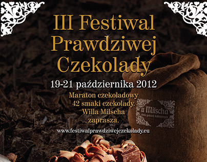 Projekt Plakatu III Festiwalu czekolady w Łodzi.