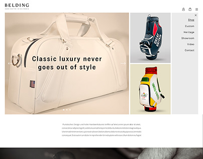 Golf bag design - UIUX Design