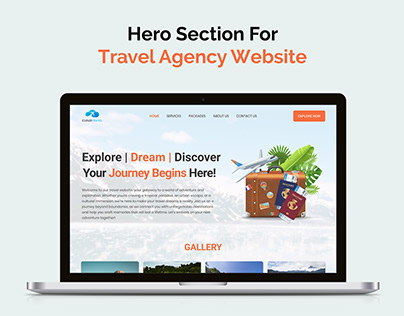 Attractive Hero Section For Your Travel Agency Website
