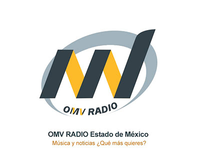 Imagotipo «OMV Radio» logo para radio en línea