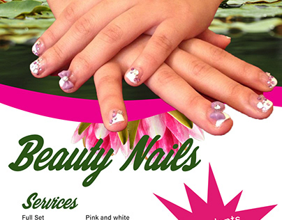 Nail ad for fake nail shop