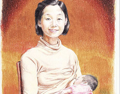 Japanese Woman with Baby