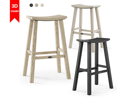 3d model "Traditional Outdoor Saddle Bar Stool"