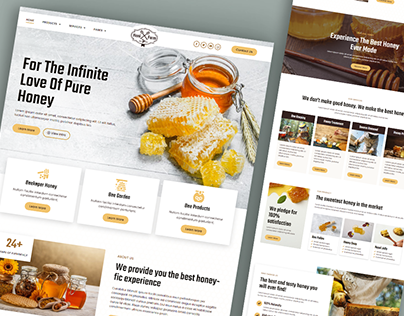 Pure Honey - Web Design, Landing page