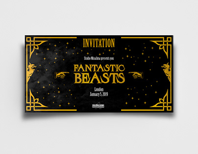 Studio Minalima - Fantastic Beasts invitation