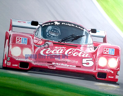 Original Painting - Coca Cola Porsche 962