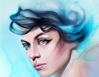 Under Water | Watercolor Portrait