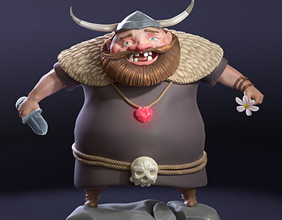 3d viking casual game character