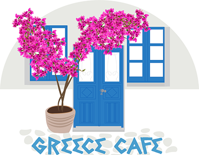 greece logo شعار كافيه يوناني