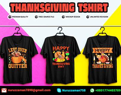 Thanksgiving Tshirt Designs Bundle