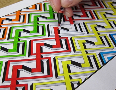 Impossible 3D Optical Illusions for Coloring and Wear