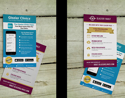 Glazier Clinics App & Glazier Vault Promotional Handout