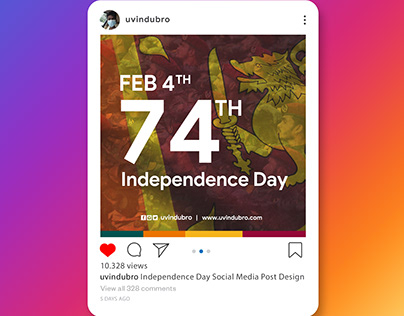 Independence Day Sri Lanka Social Media Post Design