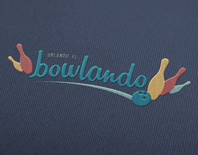 Bowling Alley Logo and Poster Design - "Bowlando"