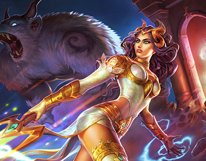 SPLASH ART_GIRL WITH BEAST