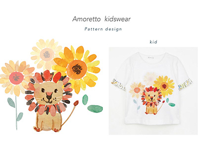 pattern design | 親子動物圖T設計