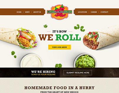 Burritos Alinstante - Website UI Design