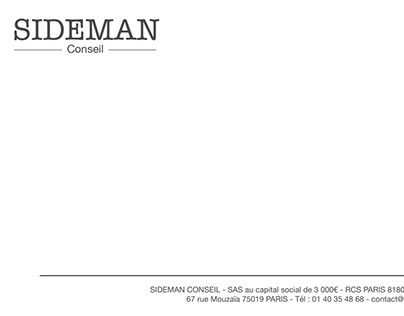 Carte de correspondance - Sideman Conseil