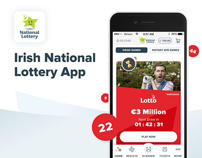 Project thumbnail - Irish National Lottery App