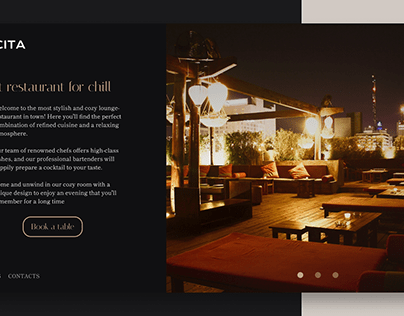 FELICITA - landing page of luxury restaurant