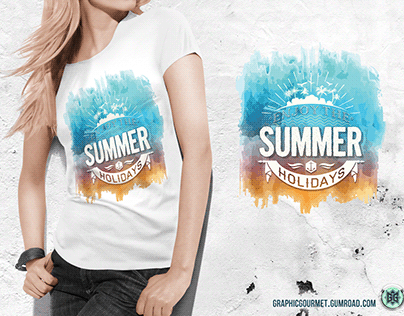 Print ready Summer-style T-shirt Graphic V14