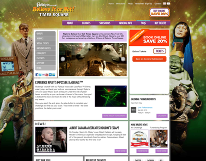 Ripley's New York & London Website Re-design