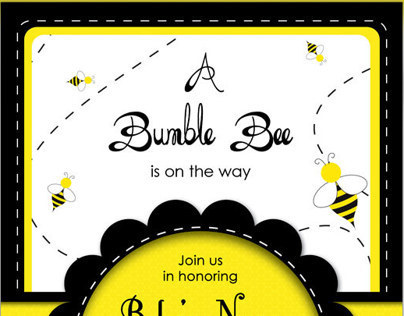 Bumble Bee Baby Shower Invitation