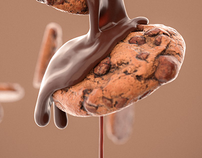 Choco cookies animation fluid