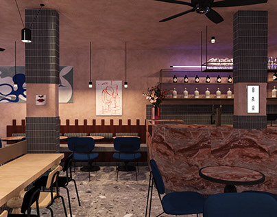 Project thumbnail - Mediterranean restaurant & bar design