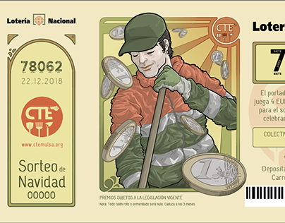 Número de lotería para CTE (ilustración y diseño)