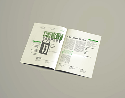 D DAY typography brochure