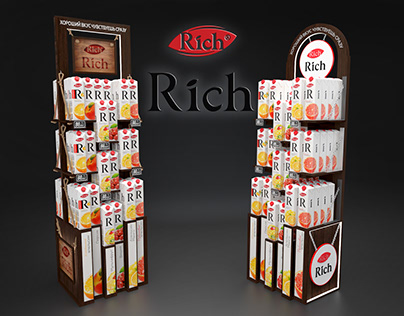 Wooden Rich Juice Racks Rich
