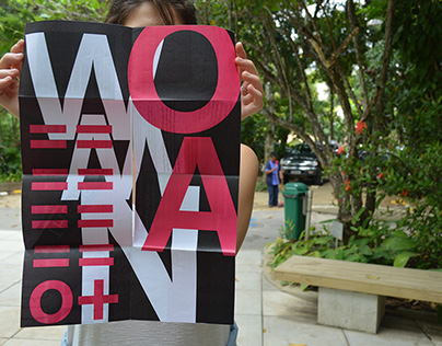 Cartaz tipográfico Woman Equal Rights