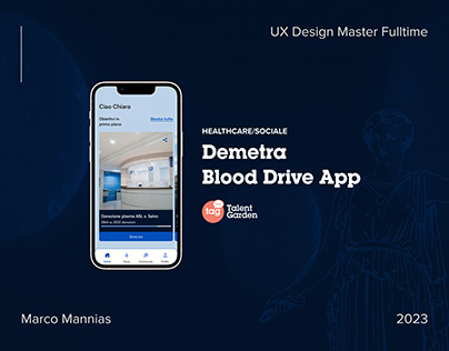 Demetra Blood Drive App - UI/UX Talent Garden