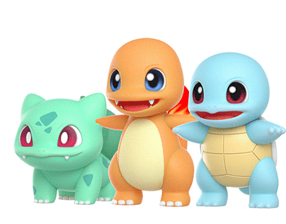 Pokemon: Kanto Starters FREE 3D model