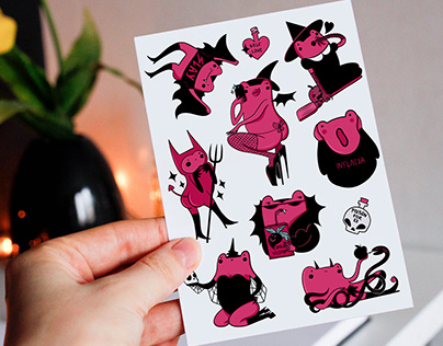Project thumbnail - FROGS STICKERS (Halloween edition)