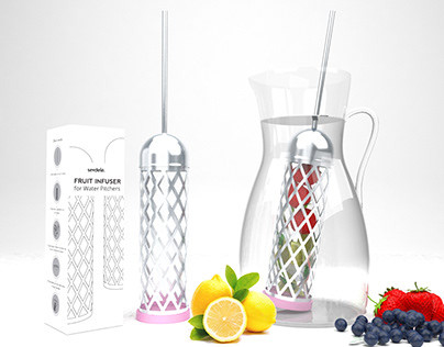 Packaging design for water infuser/product visualisatio