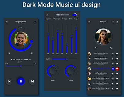 Dark Mode Music App Design