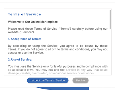 Day 89 UI Challenge (Terms of Service)