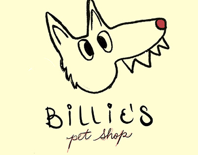 Hand-drawn fun logo for a pet-shop