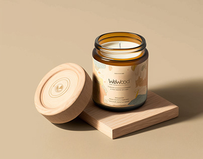 Scented Candle Packaging Wooden Lid