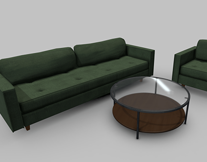 Sofa and Table Sketchfab