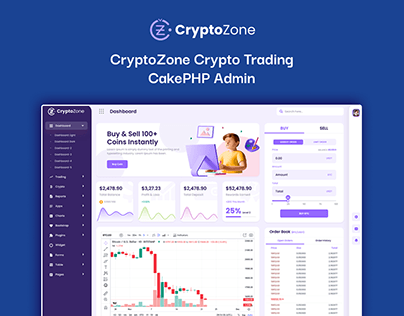 CryptoZone - CakePHP Crypto Trading Admin Dashboard